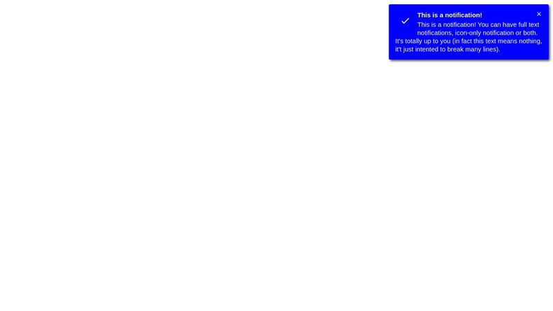 CSS-only notification