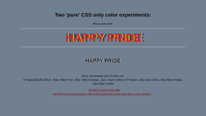 Rainbow Text-Shadow Pure CSS