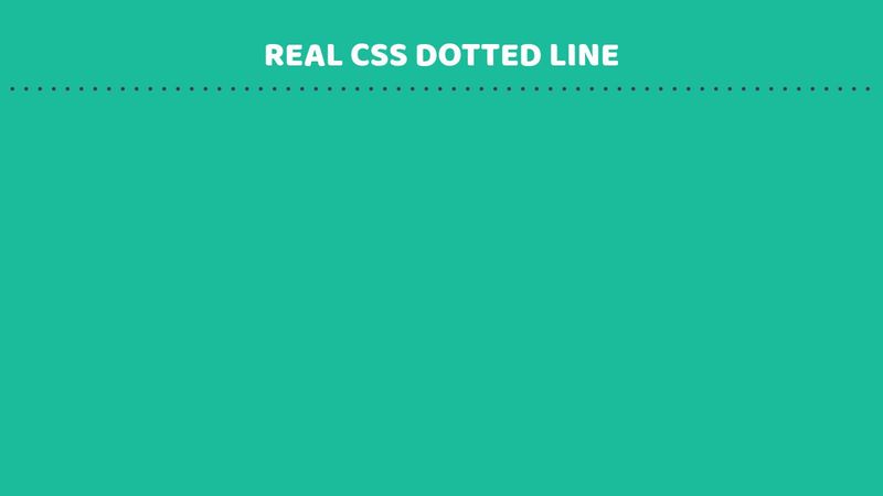 CSS DOTTED LINE