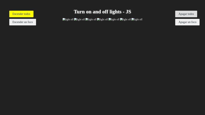 Turn on lights - JS