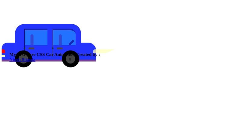 My First Pure CSS Car Animation - By Niush