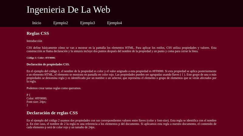 Ejemplos de HTML Y CSS3
