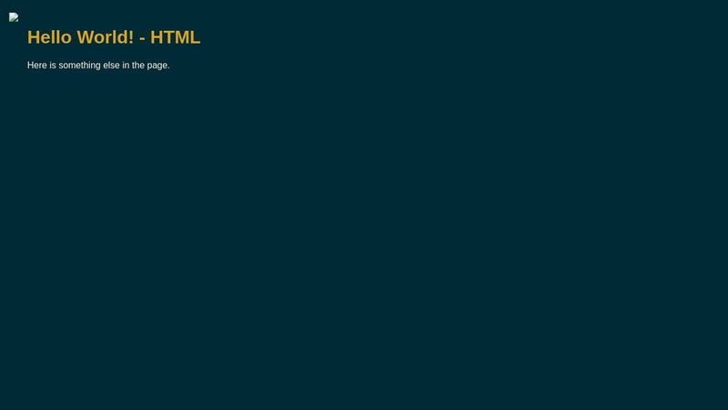 Hello World! - HTML