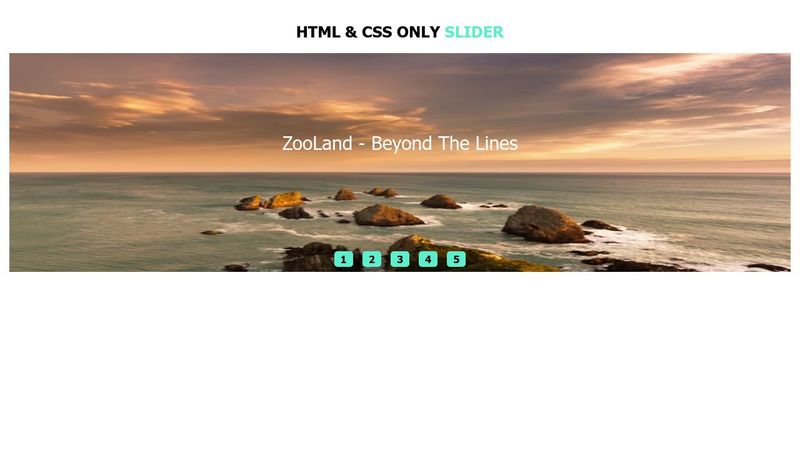 HTML & CSS Only Slider