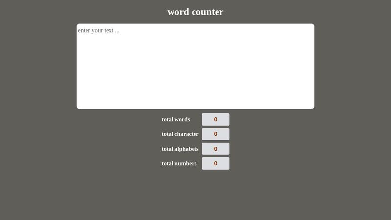 WORD COUNTER