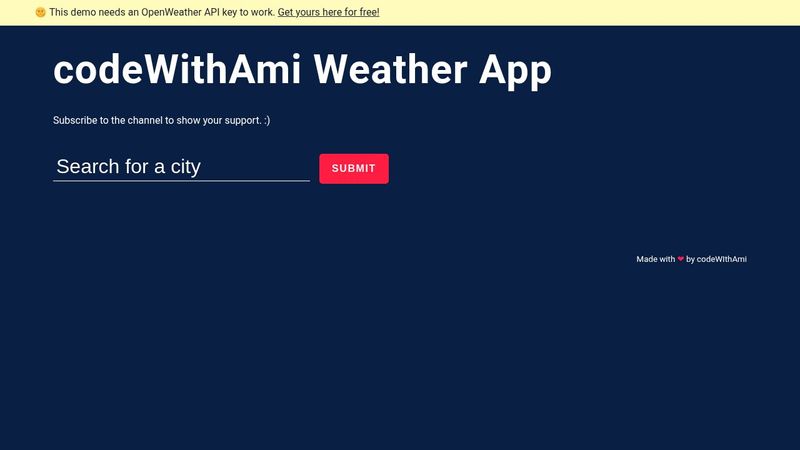 Simple Weather App By Using OpenWeatherMap API & Custom Icons