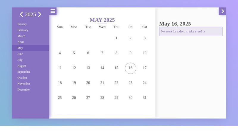 JS Tutorial - Event Calendar with evo-calendar.css, evo-calendar.js