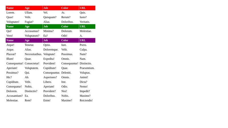 Sticky Table Headers with CSS