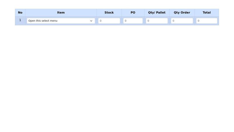 Table + Input Form using Bootstrap 5