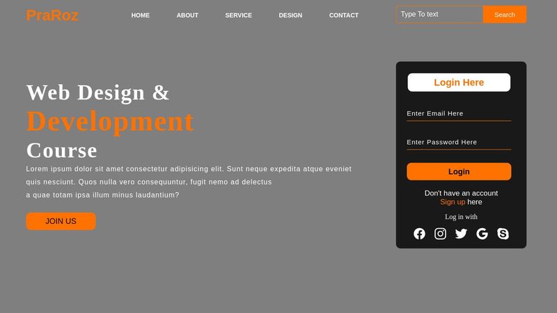 Website Design Using HTML & CSS