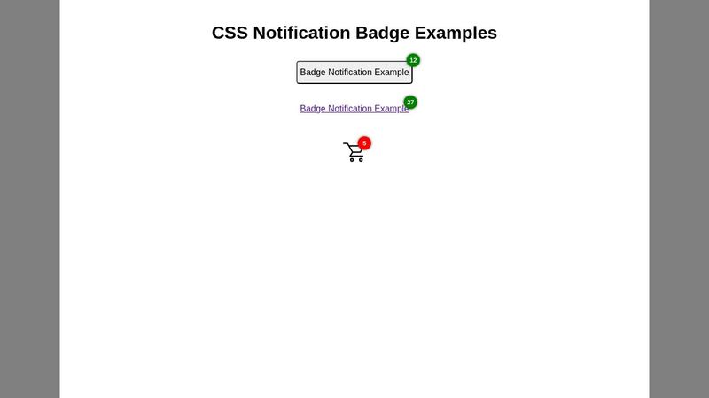 CSS Badge Notification - Alpha Anywhere