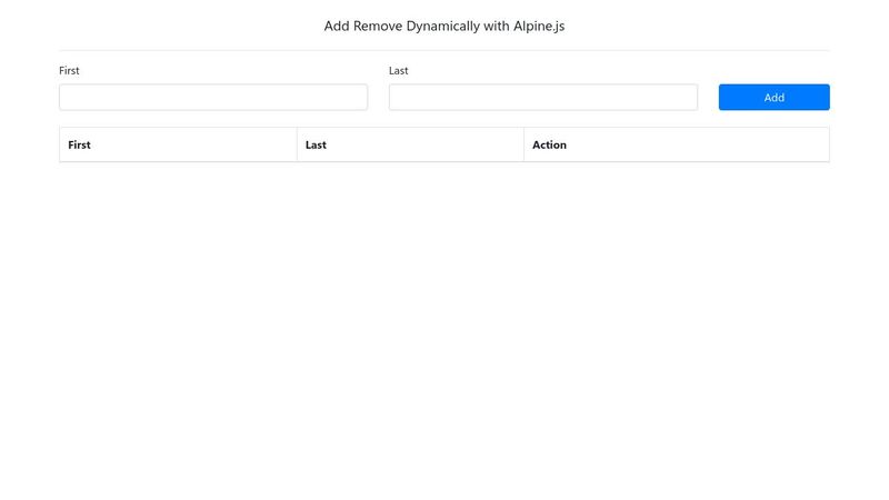 Add Remove Dynamically with Alpine.js