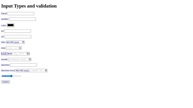 new input types