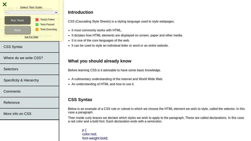 Technical Documentation CSS
