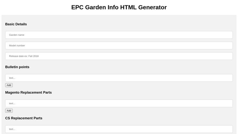 HTML Generator