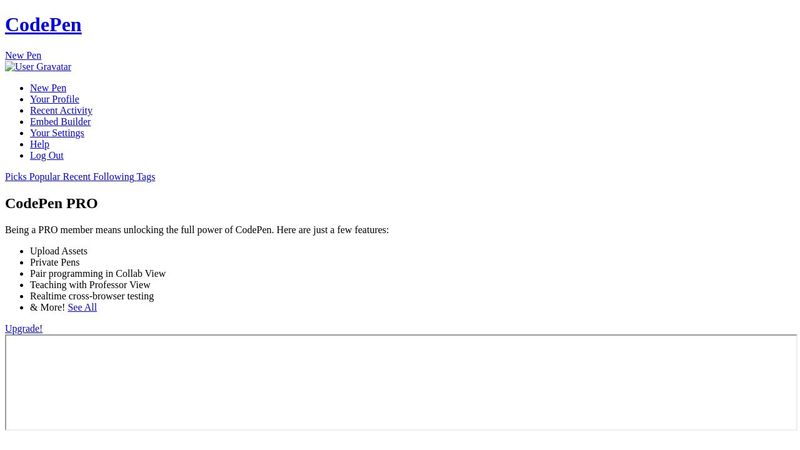 Codepen - Front End Developer