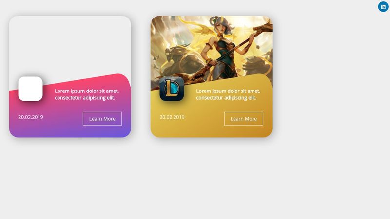 Modern css cards design