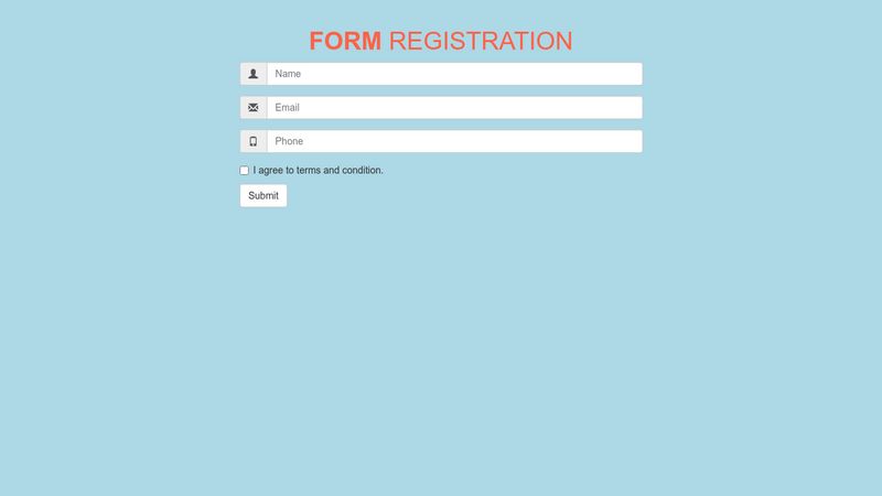 Bootstrap Form Registration