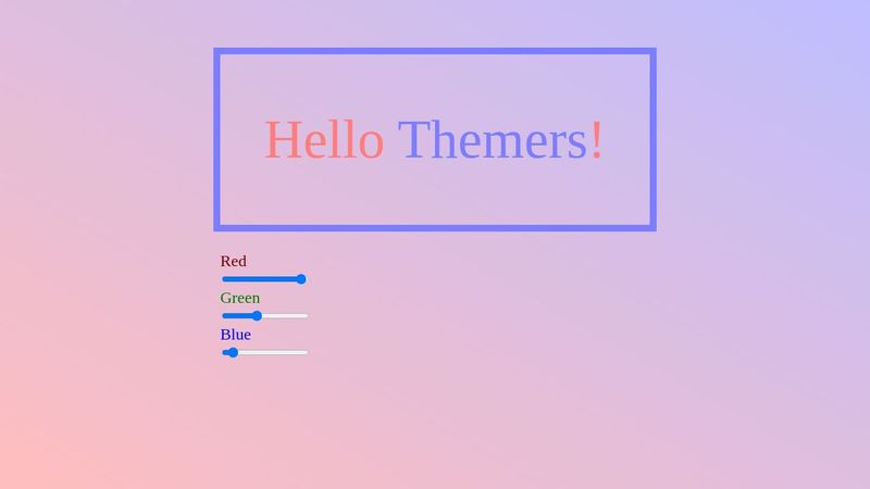 CSS variables demo
