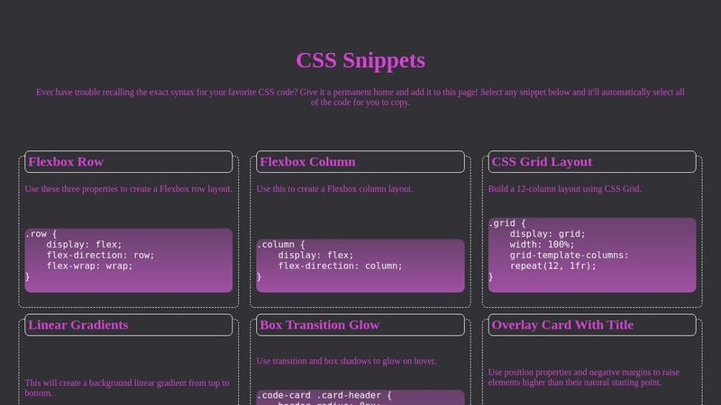 CSS Snippets