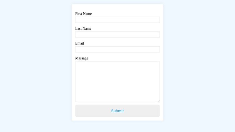 Full Functional HTML Form #30days30submits #day-19