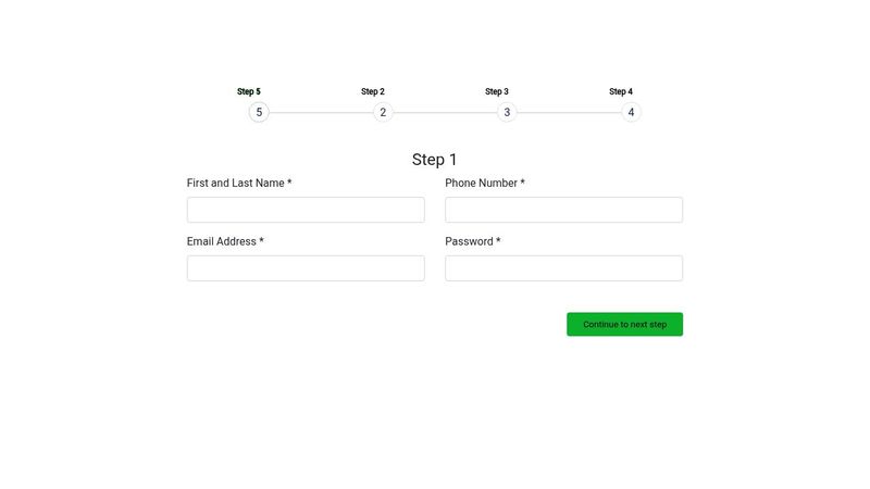 Bootstrap 4 Step Wizard