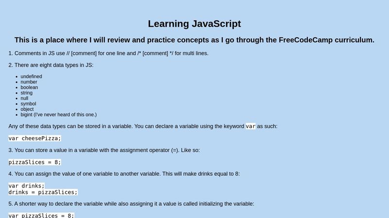 JavaScript Practice