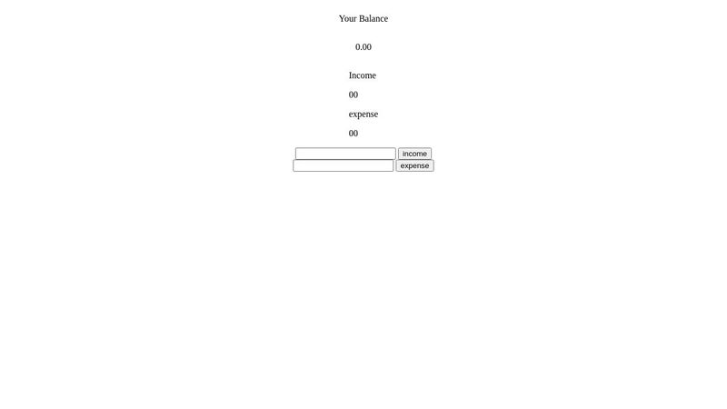 Expense Tracker(minimum CSS)