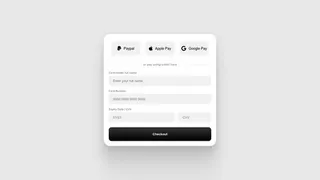 Simple Checkout Form