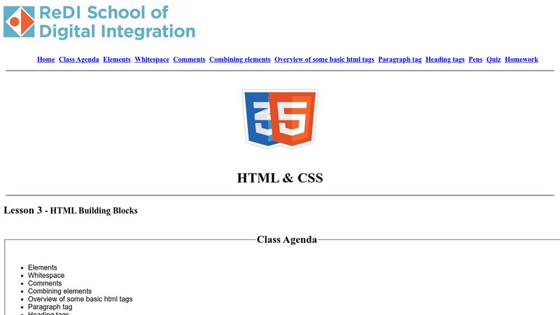 html css homework