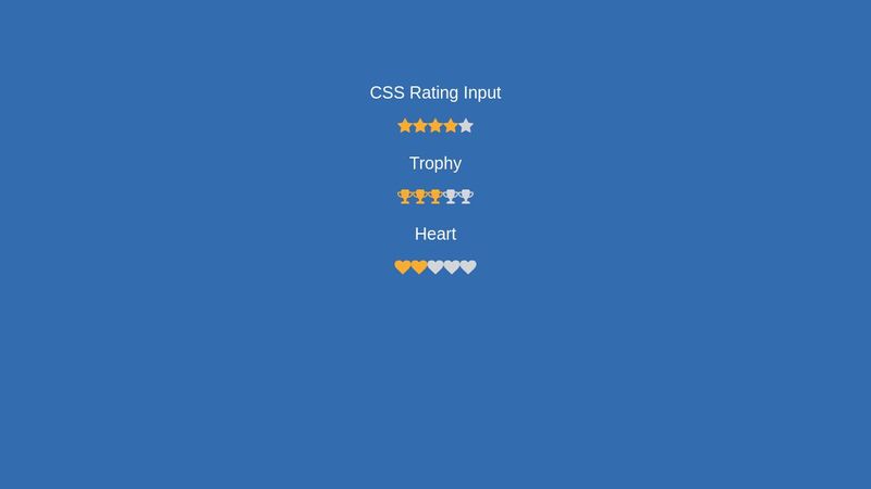 CSS Rating Input
