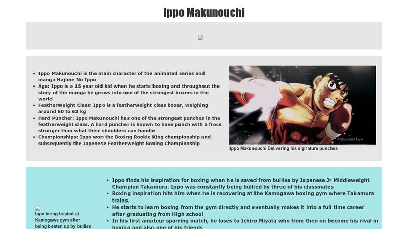 Ippo Makonouchi, CrossAnimesBattle Wiki