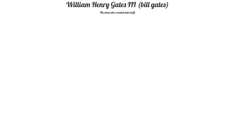 bill gates tribute page