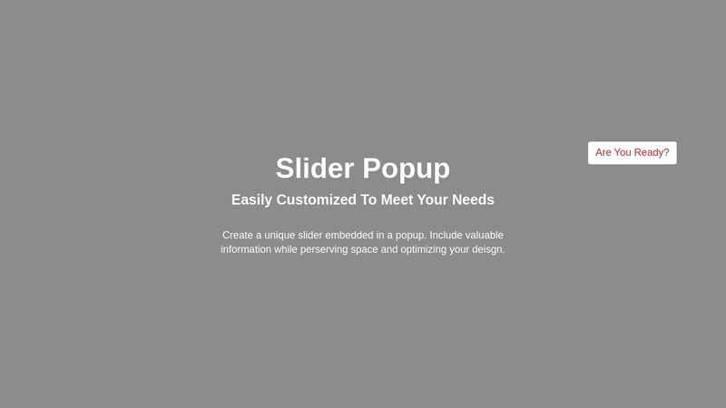 Popup Slider - Created by Solodev
