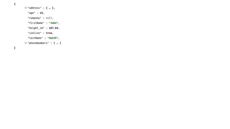 JSON tree viewer