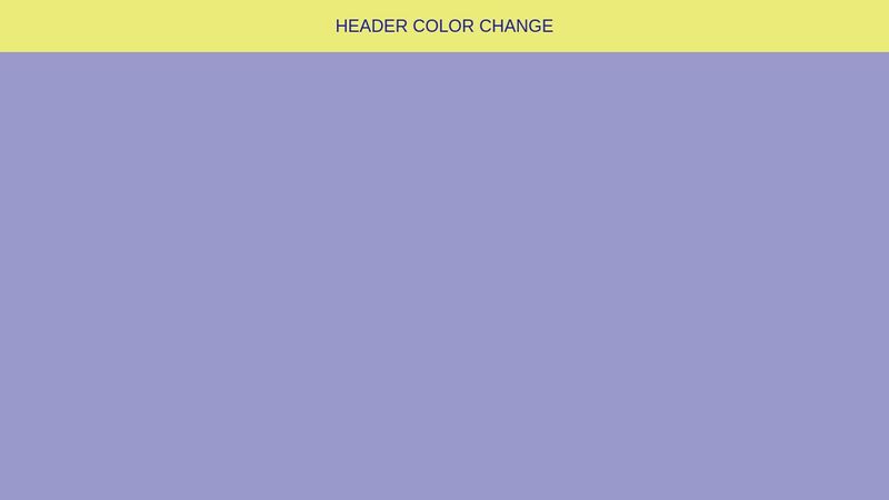 Smoothly change header color by section
