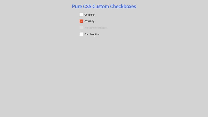 Pure CSS custom checkboxes