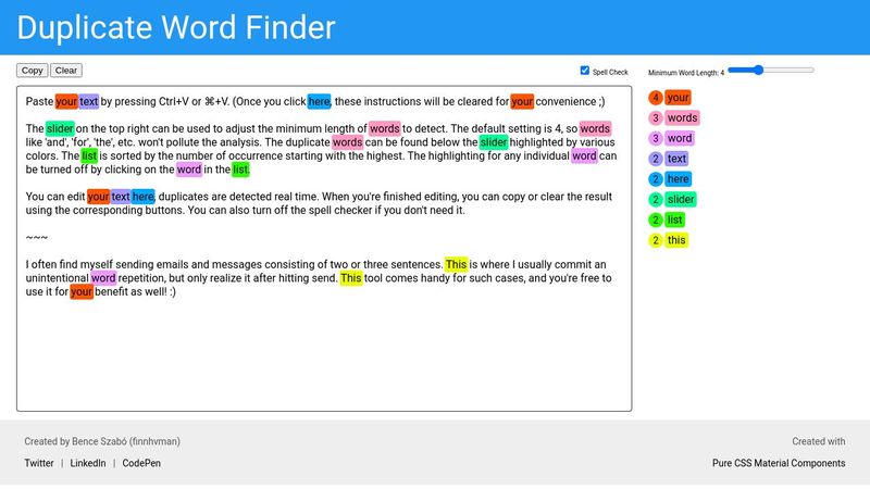 Duplicate Word Finder