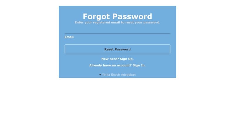Forgot Password Page forgot-password-page