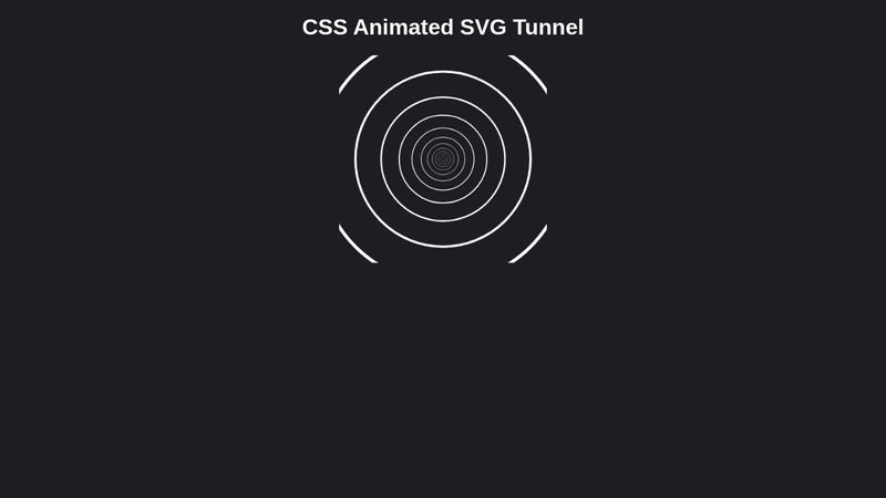 CSS Animated SVG Tunnel