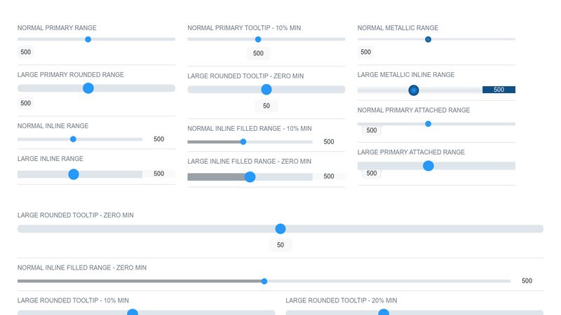 Input Range UI Options