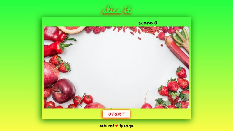 Fruit Ninja Cutter Game In JavaScript And HTML5 With Source Code