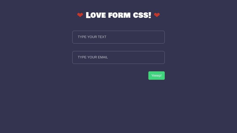 Love form css!