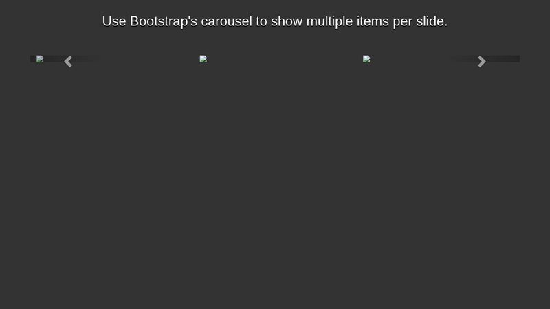 multiple items per slide in bootstrap carousel