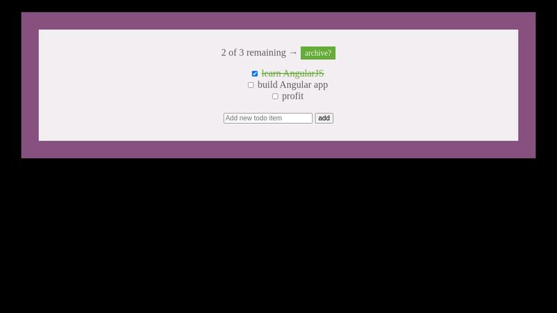 to-do list - Angular example