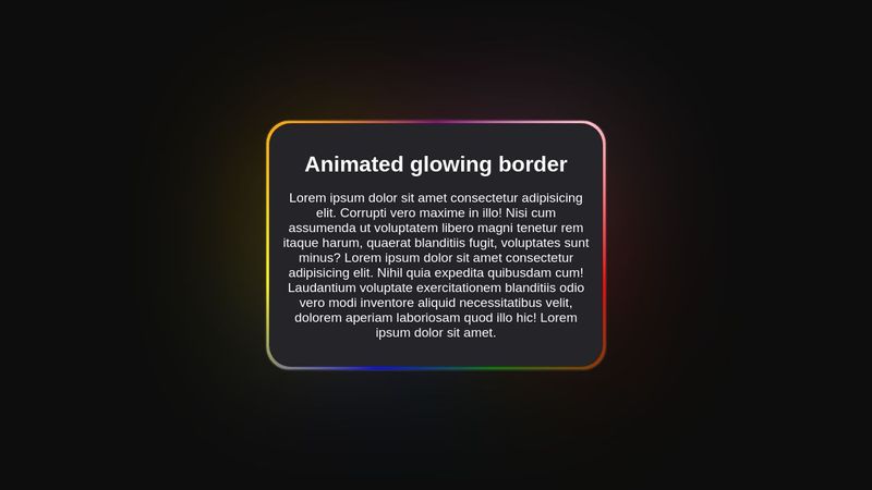 animated glowing gradient border
