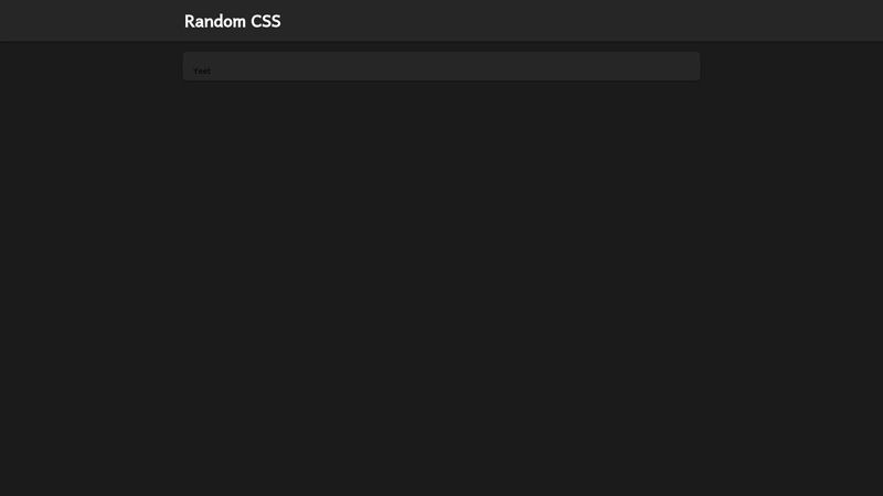 Random CSS