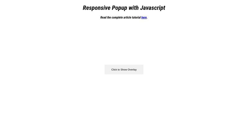 Responsive Popup with JavaScript
