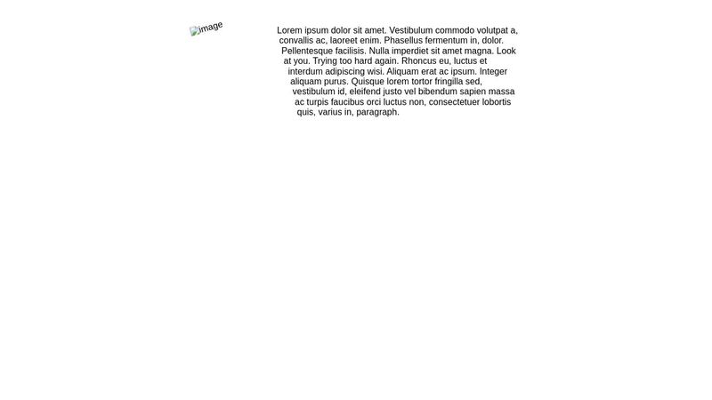 CSS text flow around slanted image