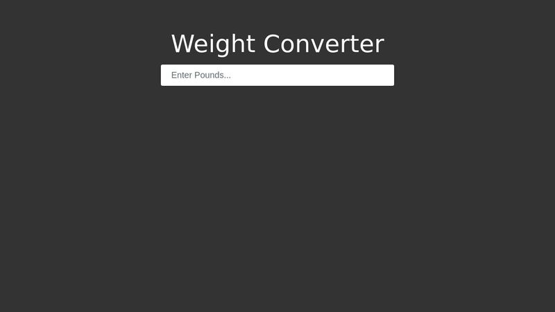 Weight Converter
